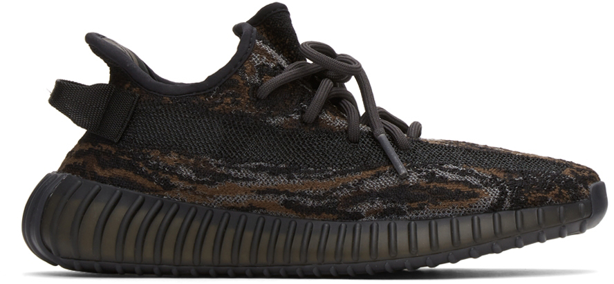 black yeezy with brown stripe