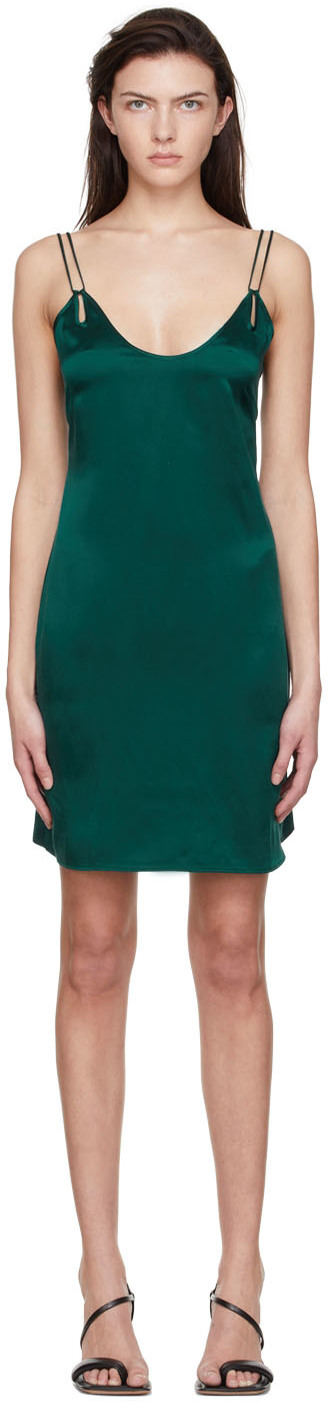 Araks SSENSE Exclusive Green Silk Mini Dress