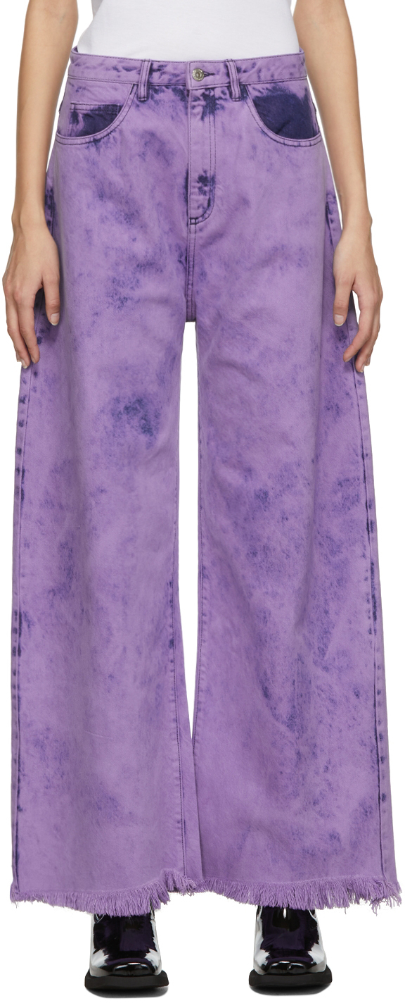 Marques Almeida Purple Boyfriend Jeans