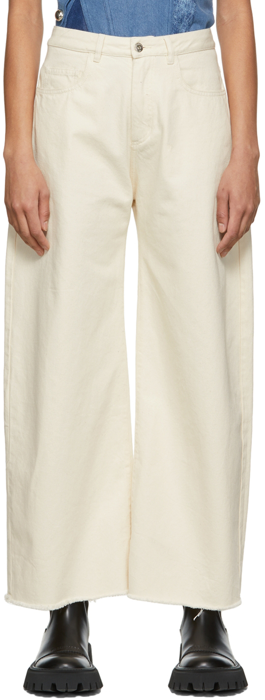 Marques Almeida Off-White Wide Jeans