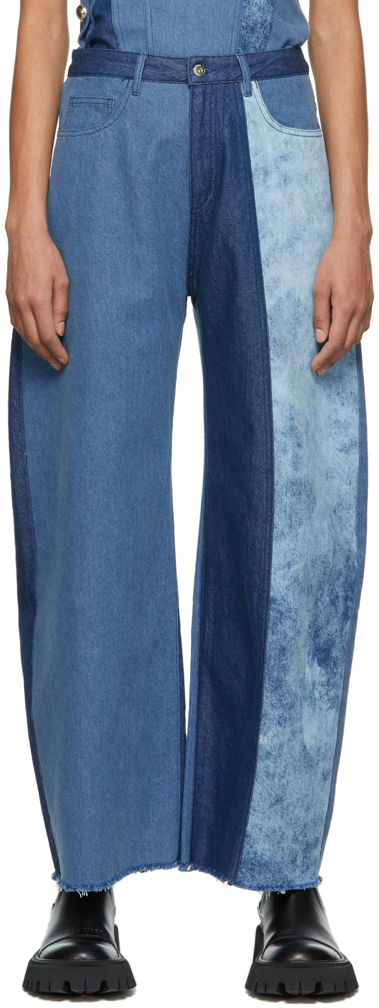 Marques Almeida Blue Wide Jeans