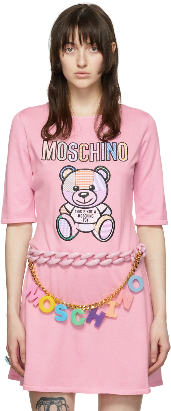 Moschino Pink Bijoux Chain Belt
