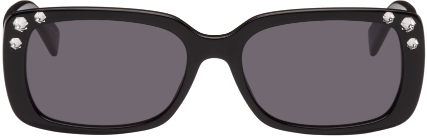 Moschino Black Rectangular Sunglasses