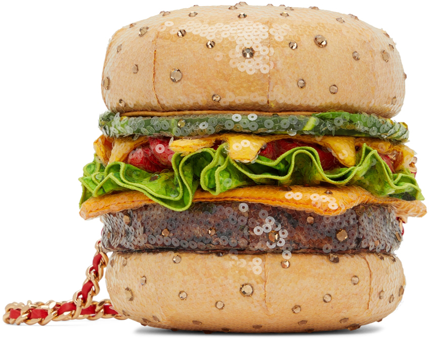 Moschino Brown 'The Diner' Hamburger Bag