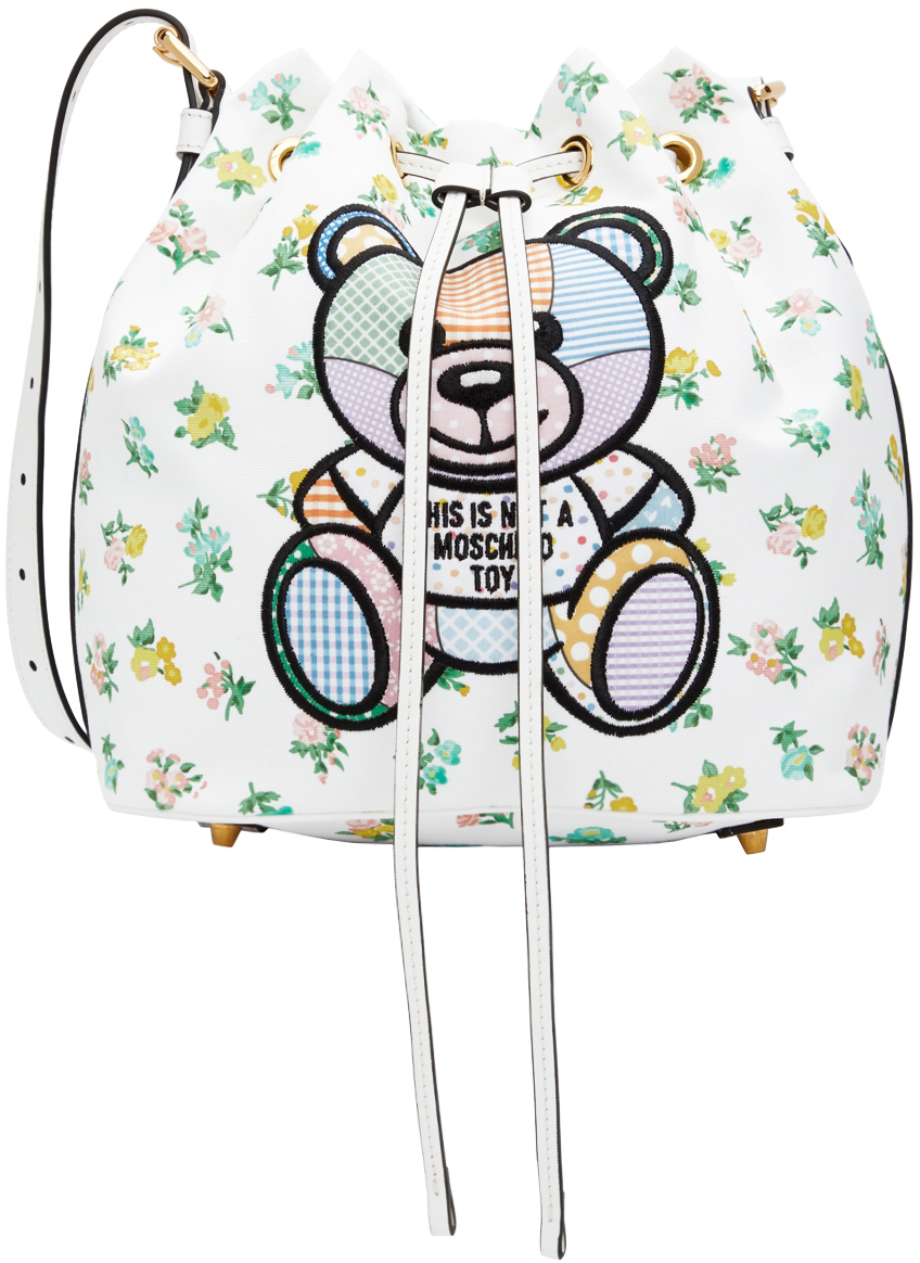Moschino White Teddy Bear Shoulder Bag