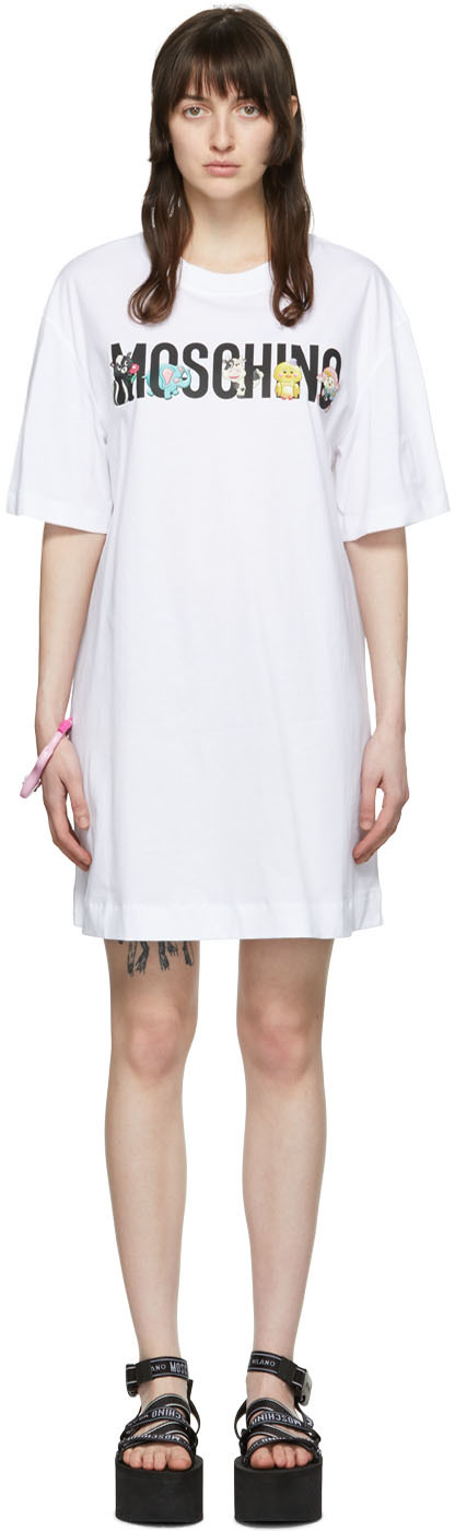 Moschino White Cotton Mini Dress