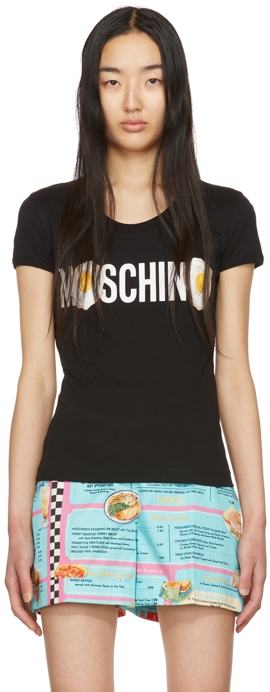 Moschino Black Organic Cotton T-Shirt