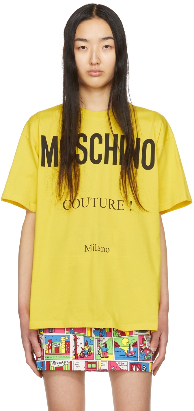 Moschino Yellow Cotton T-Shirt