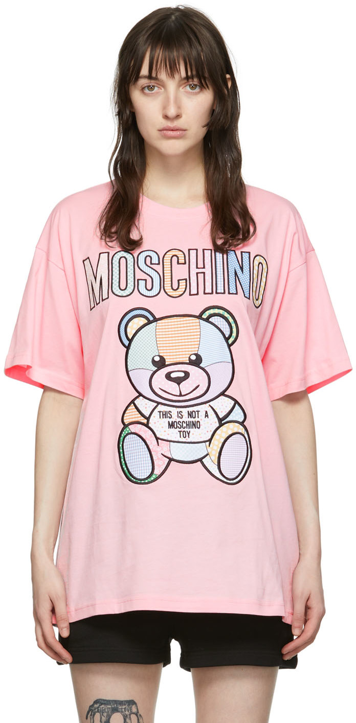 Moschino: ピンク コットン Tシャツ | SSENSE 日本