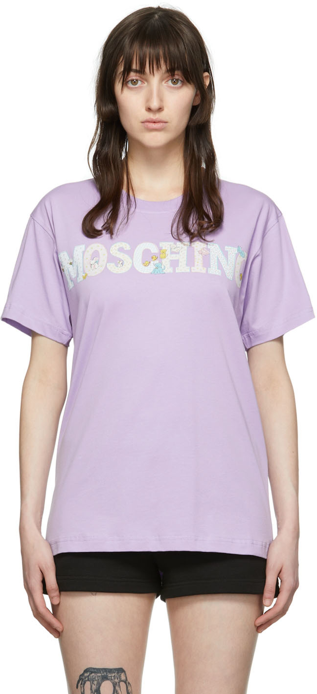 Moschino Purple Cotton T-Shirt