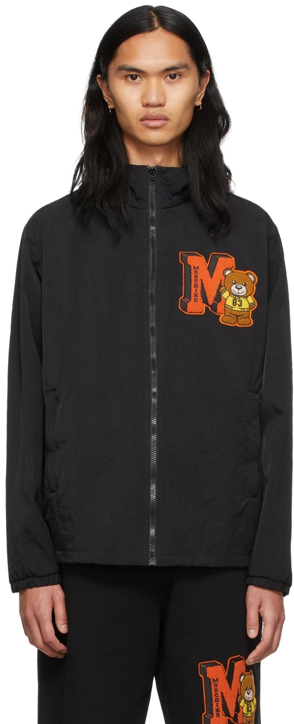 Black Varsity Teddy Jacket