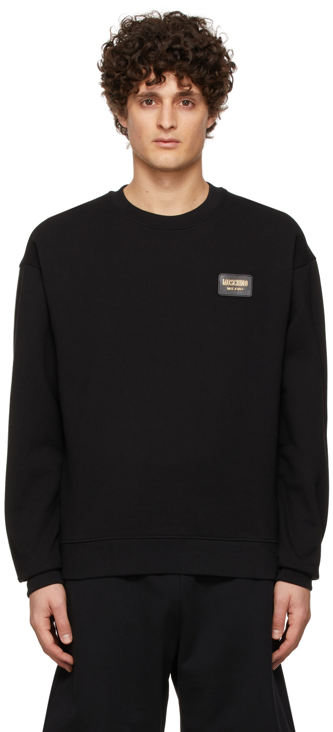 Moschino Black Logo Patch Sweatshirt