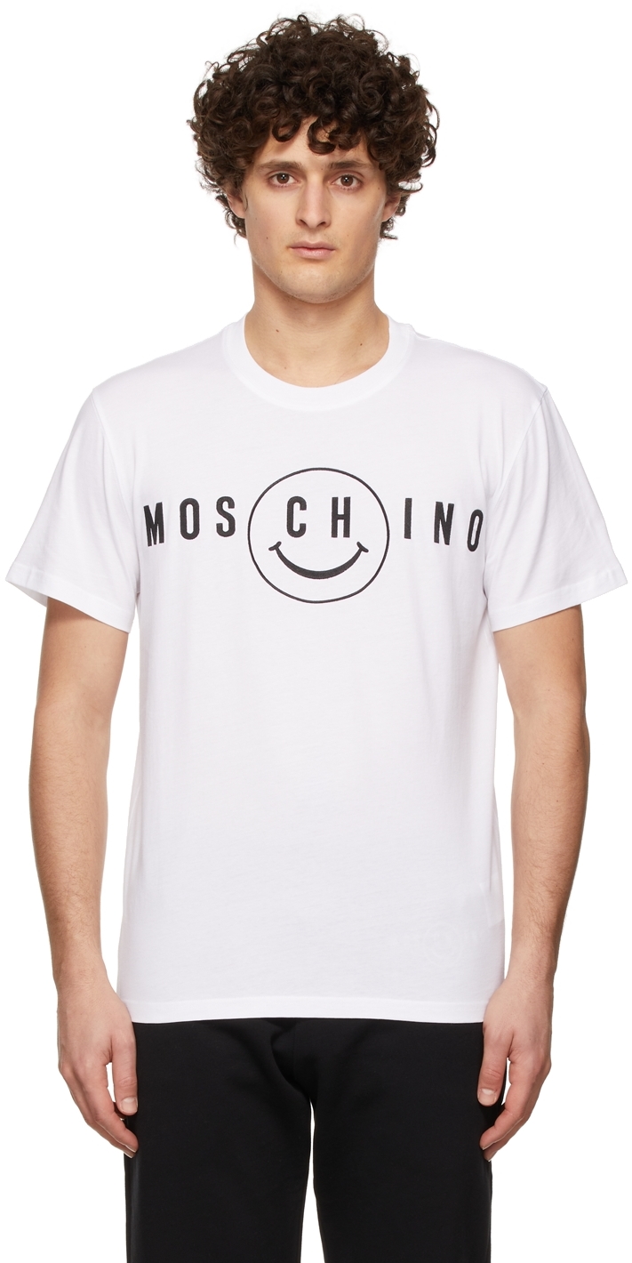 Moschino White Smiley© Edition Jersey T-Shirt