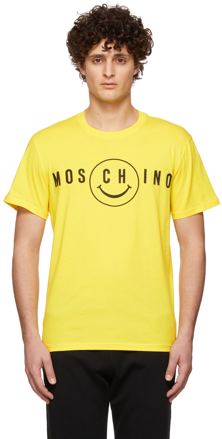 Moschino Yellow Smiley Edition Logo T-Shirt