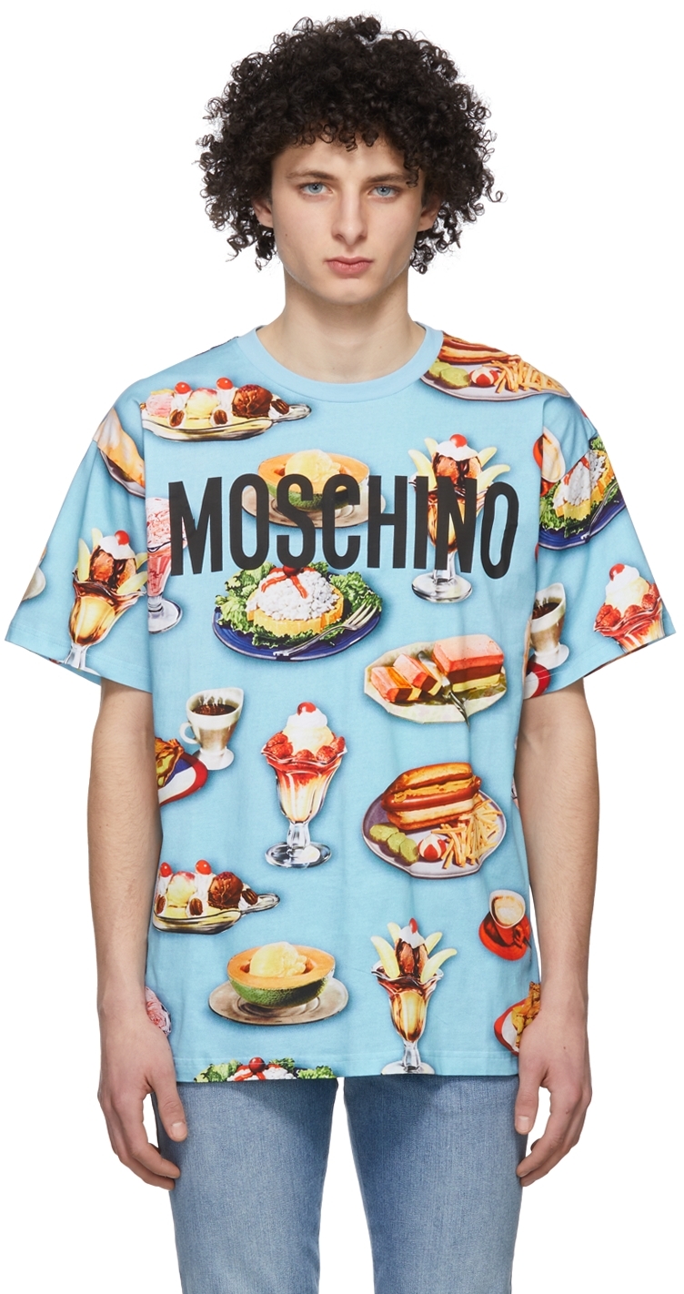 Moschino Blue Diner Group T-Shirt