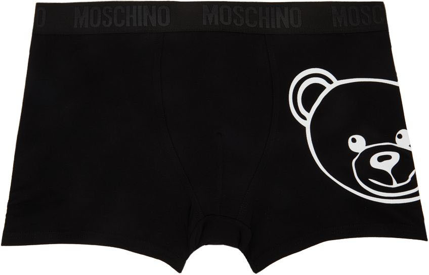 Moschino Black Cotton Boxer Briefs