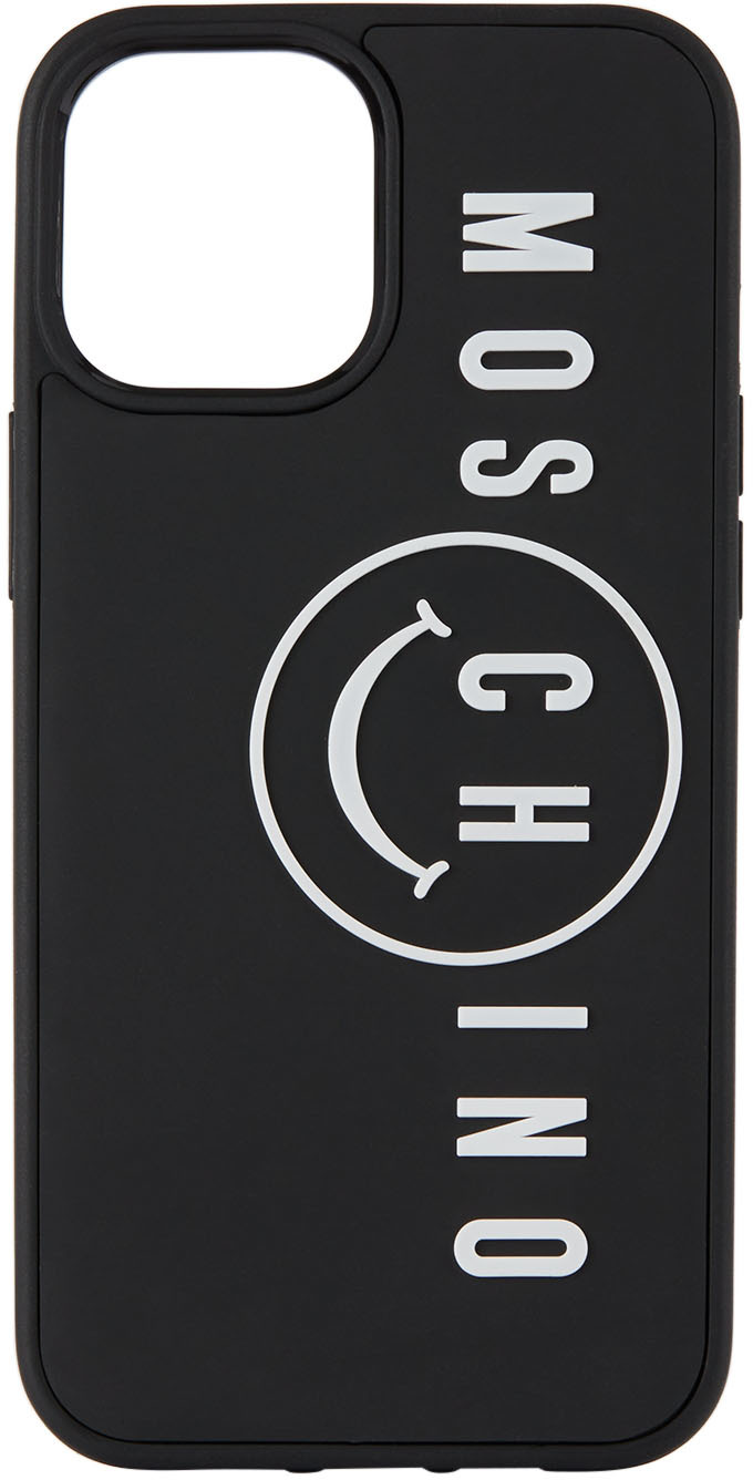 Black Logo Iphone 12 Pro Max Case By Moschino Ssense