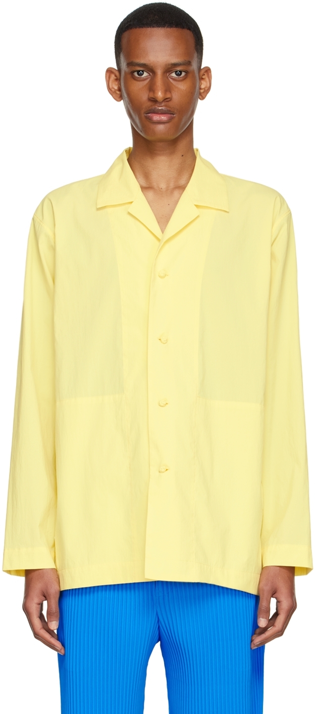 Issey Miyake Yellow Polyester Shirt In 52-yellow