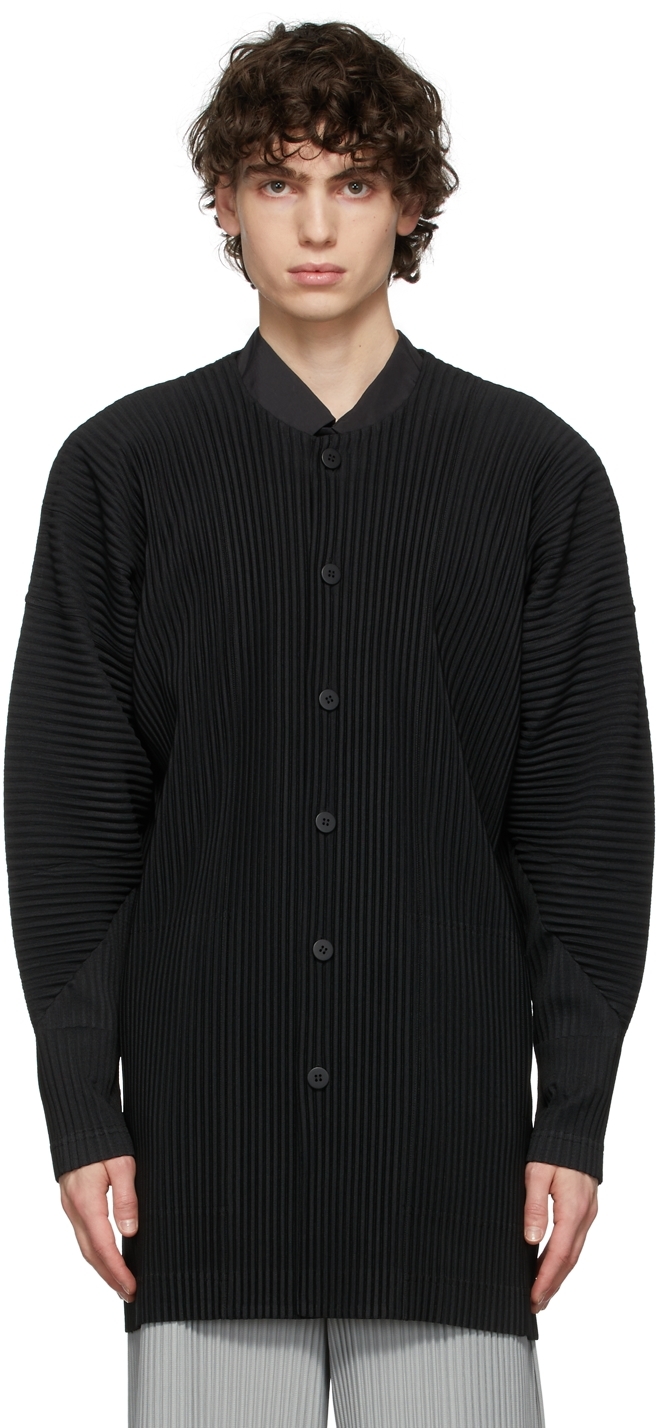 Homme Plissé Issey Miyake Black Monthly Color November Cardigan