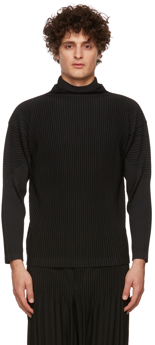 Black Basics Roll Neck Sweater