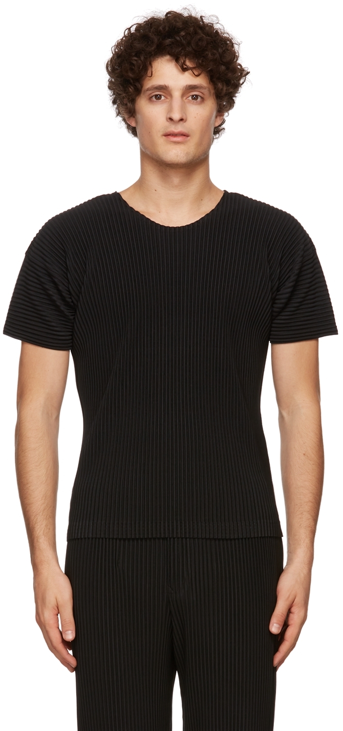 Homme Plissé Issey Miyake Navy Basics T-Shirt | Smart Closet