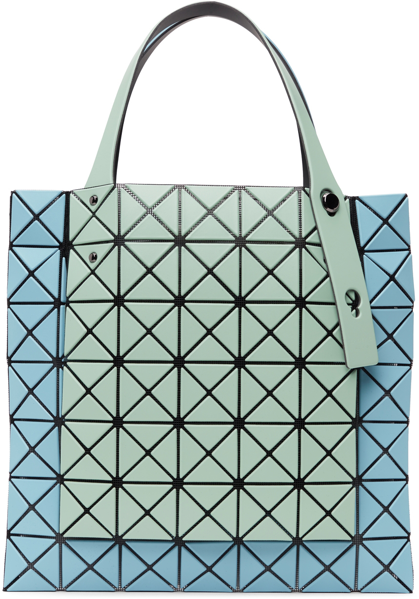 Bao Bao Issey Miyake: Green & Blue Prism Kangaroo Tote | SSENSE Canada