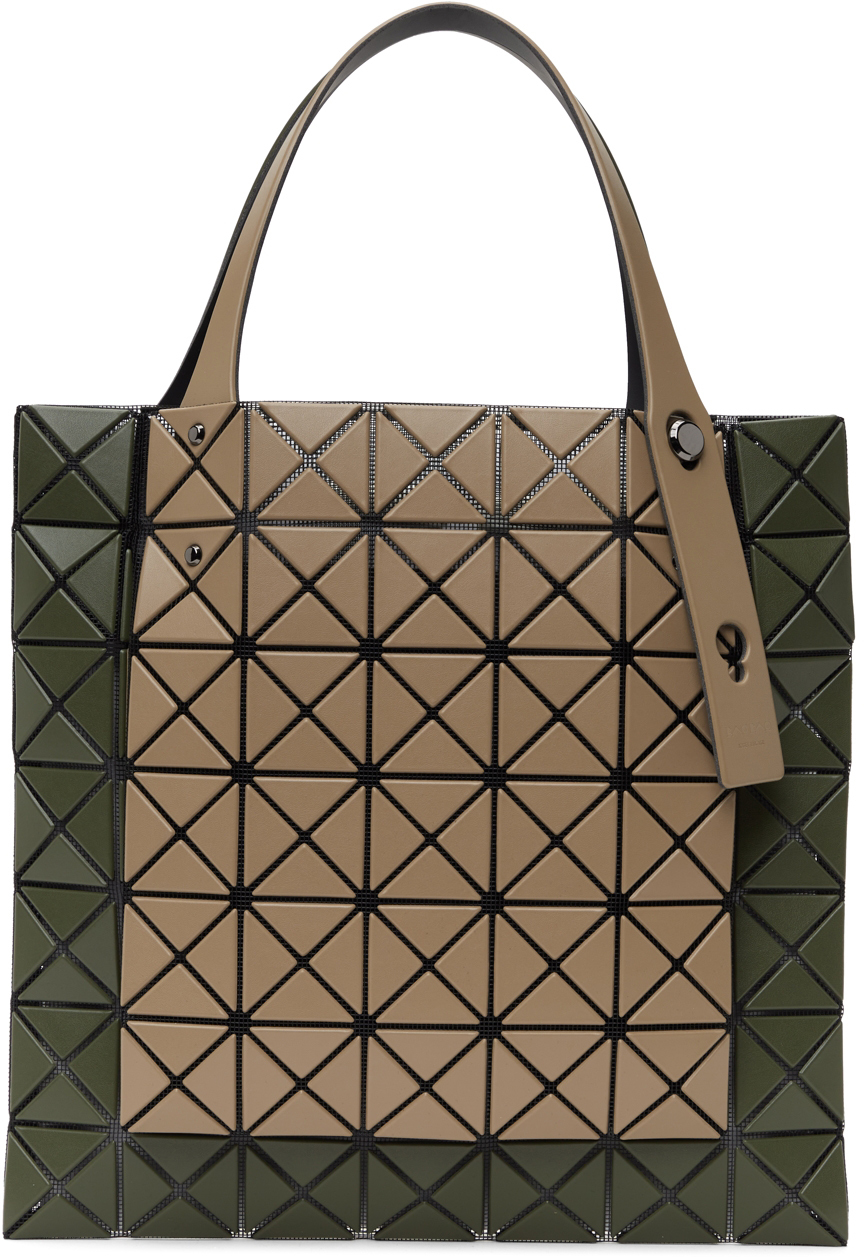 Bao Bao Issey Miyake: Brown & Khaki Prism Kangaroo Tote | SSENSE