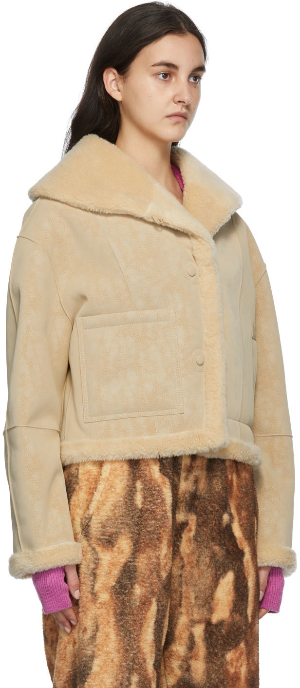 TheOpen Product Reversible Beige Tailored Fleece Jacket | Smart Closet