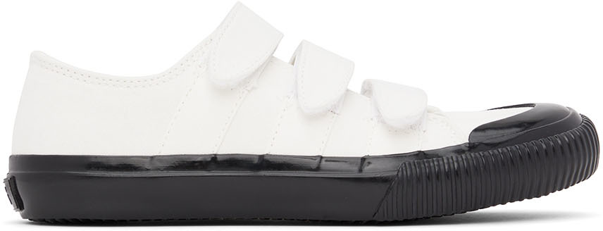 Y's White Canvas Low-Top Sneakers
