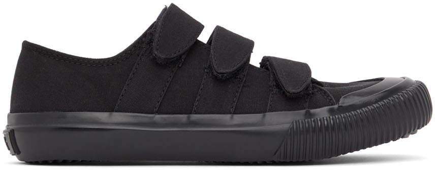Y's Black Canvas Low-Top Sneakers