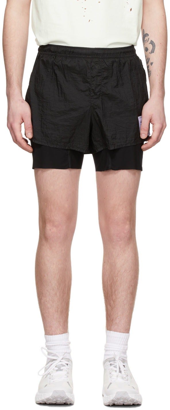 Satisfy: Black Nylon Shorts | SSENSE