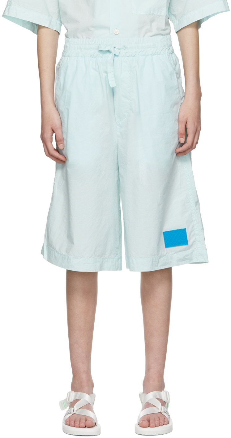 Blue Cotton Shorts