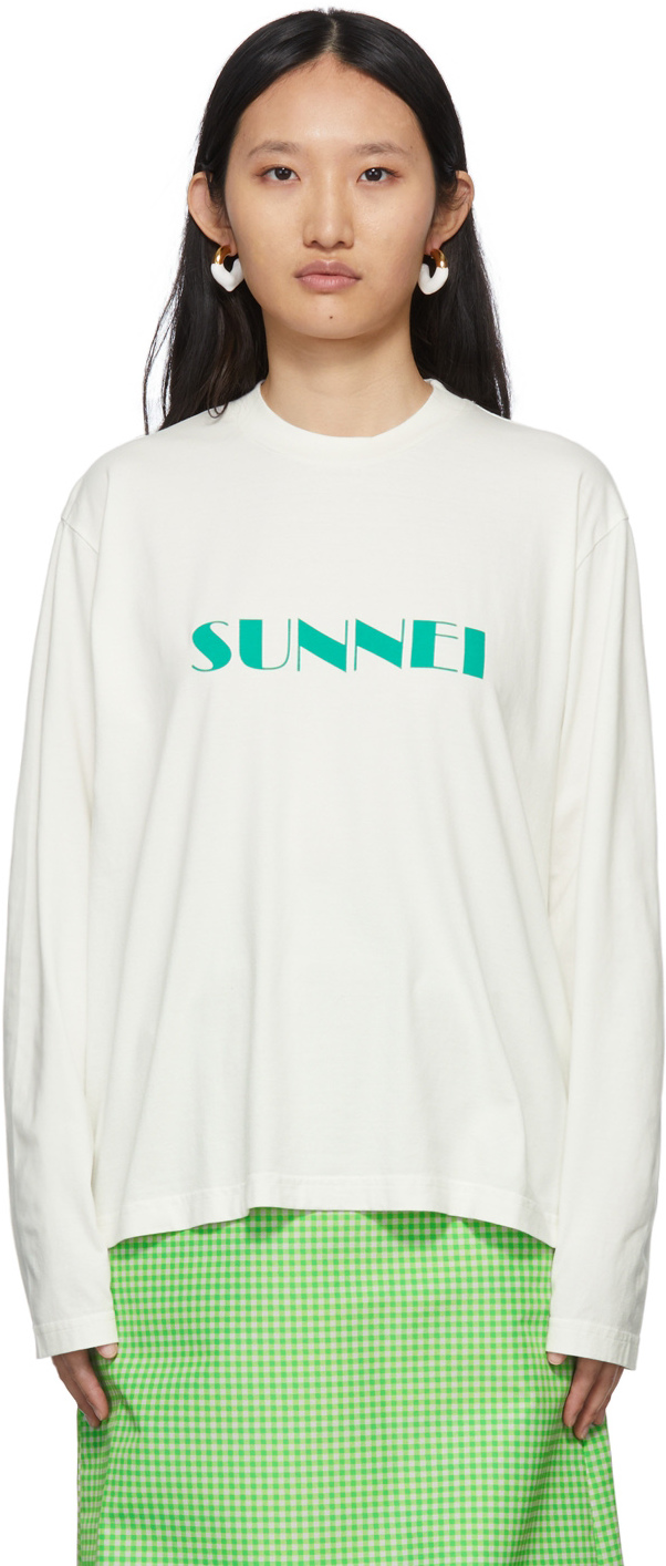 SUNNEI: Off-White Classic Logo T-Shirt | SSENSE Canada