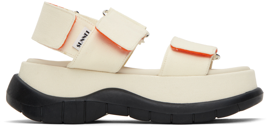 Sunnei Ssense Exclusive White Platform Sandals