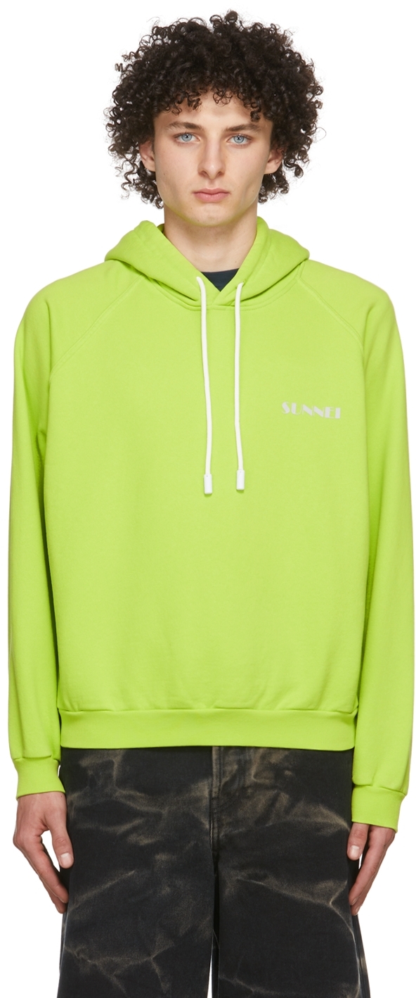 SUNNEI: Green Cotton Hoodie | SSENSE Canada