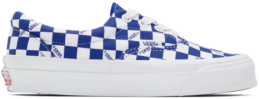 blue and white striped vans