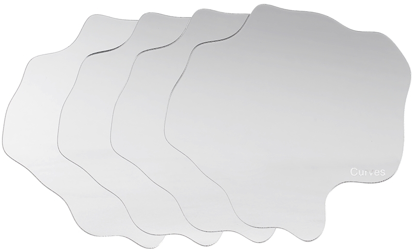 Curves By Sean Brown Four-pack Mirror Spill Coasters In N/a