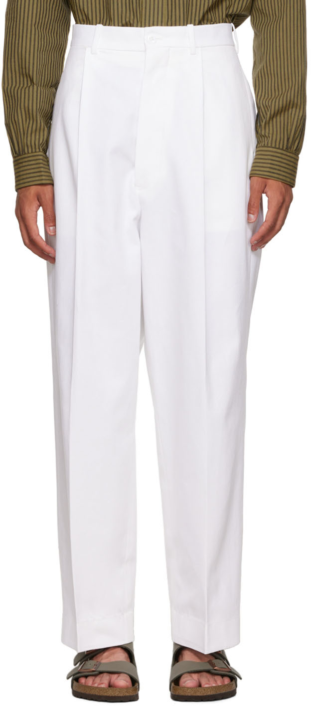 Connor McKnight White Pleated Trousers