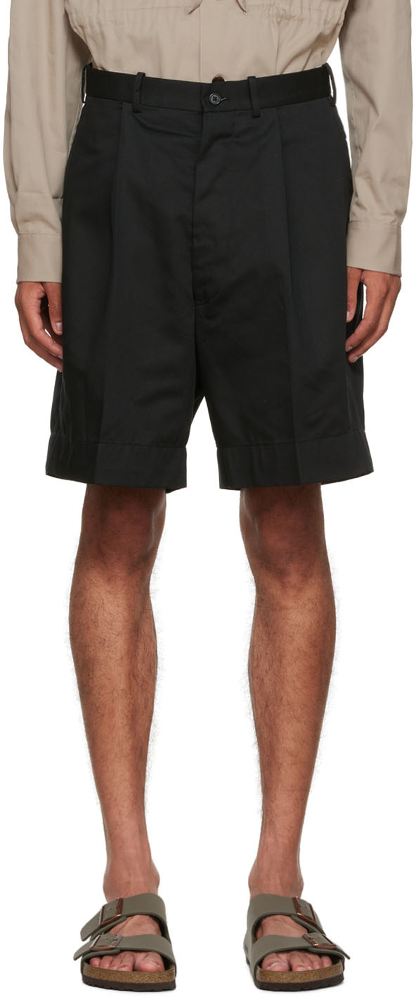 Black Cotton Shorts