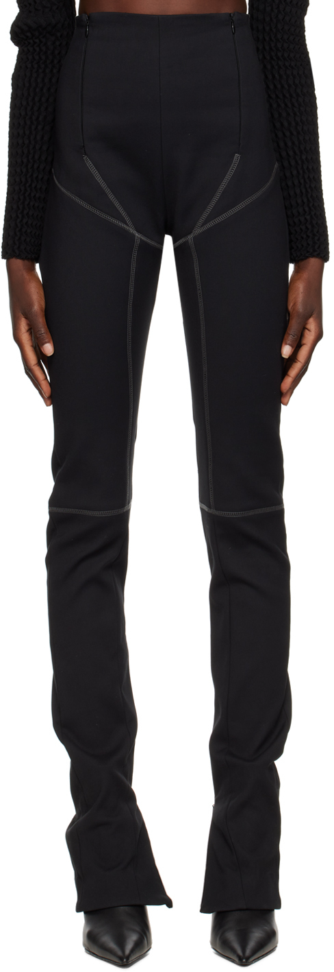 Maximilian Davis Black Scuba Trousers