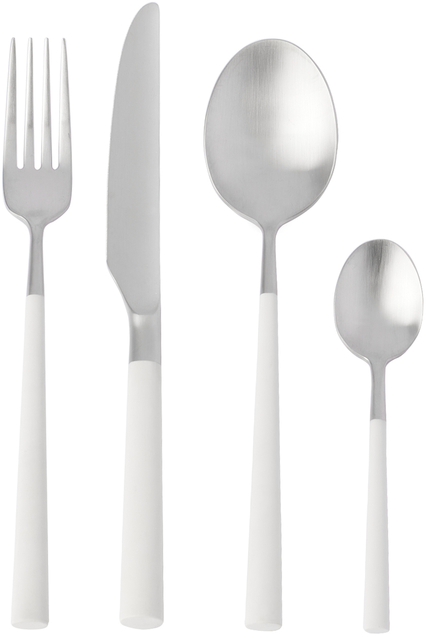 White 801 Cutlery Set by KnIndustrie SSENSE UK