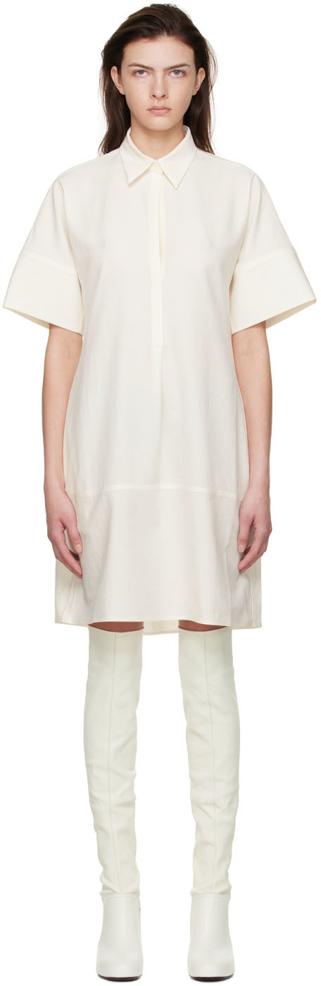 GIA STUDIOS Off-White Polyester Mini Dress