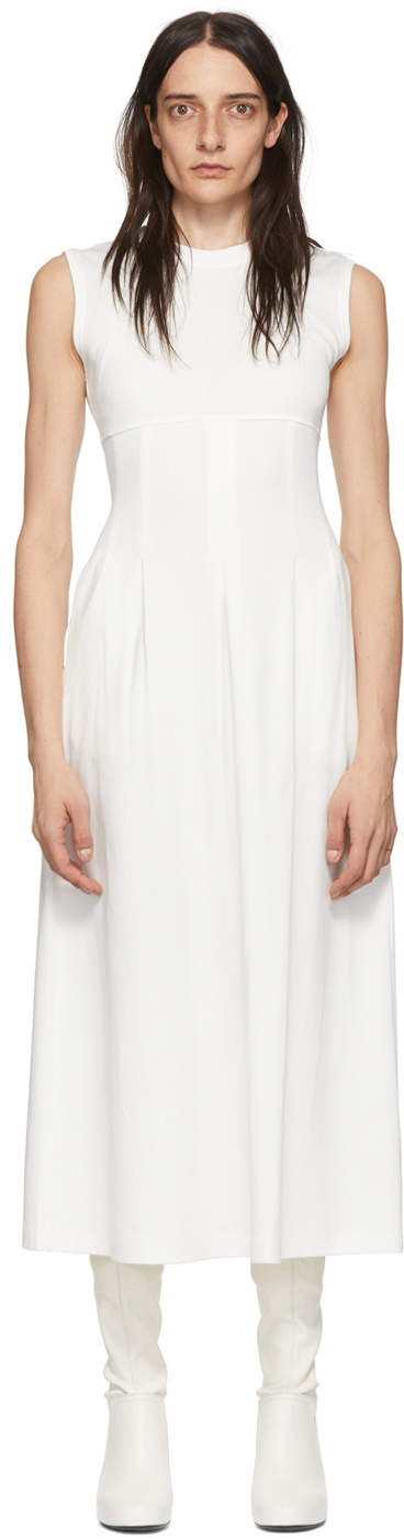 GIA STUDIOS: White Cotton Maxi Dress | SSENSE