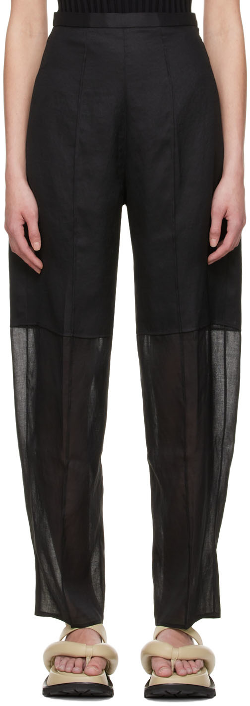 Black Polyester Trousers