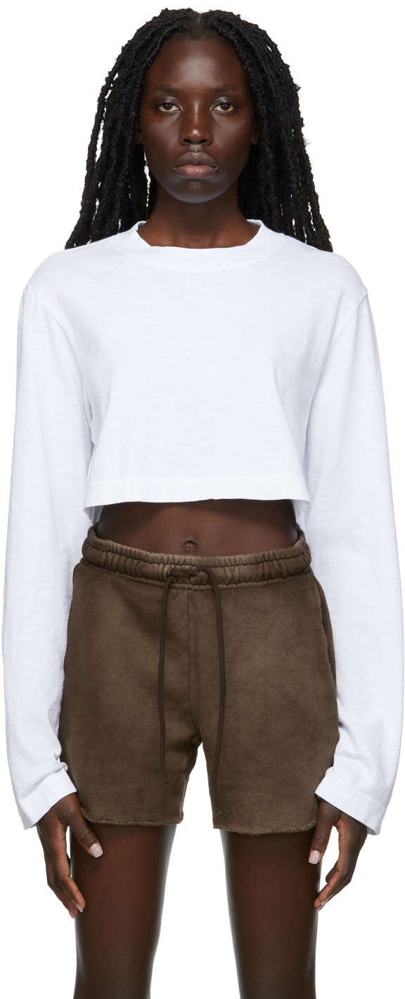 White Tokyo Crop T-Shirt by COTTON 