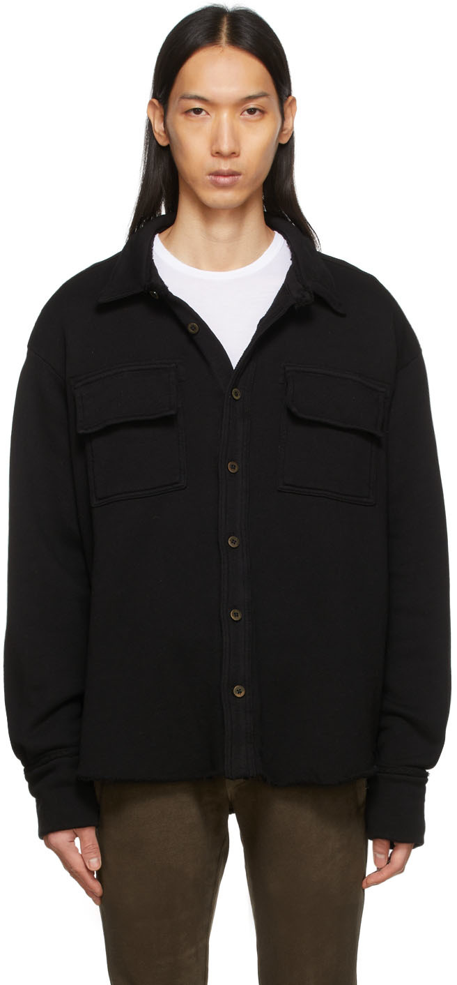 Black Bronx Button-Down Jacket by COTTON CITIZEN on Sale