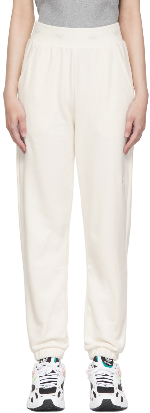 adidas Originals Off-White Cotton Lounge Pants