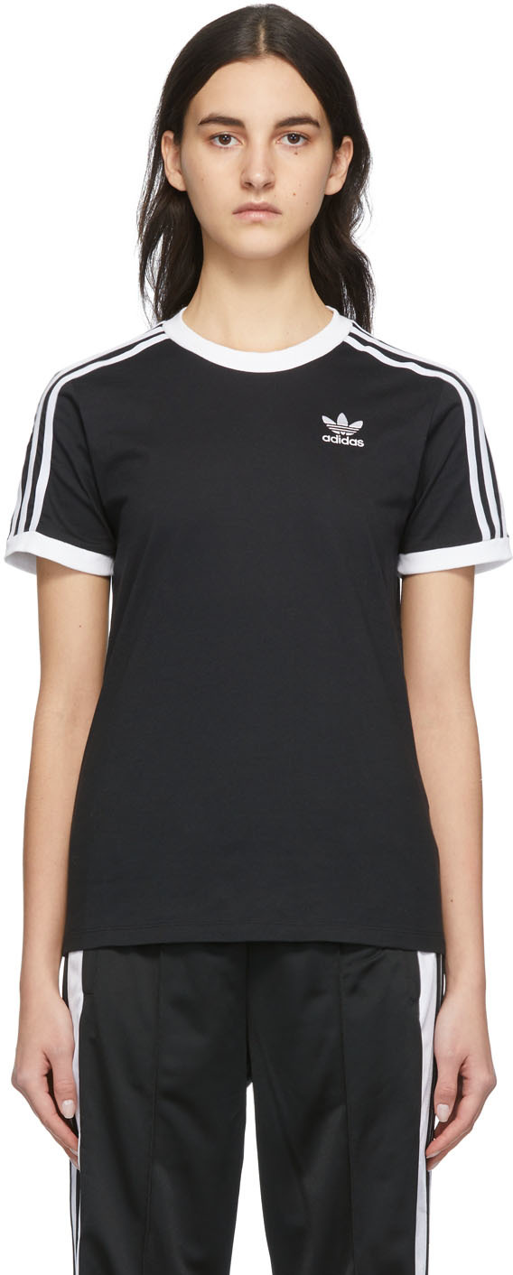 adidas Originals Black Adicolor 3 Stripes T-Shirt