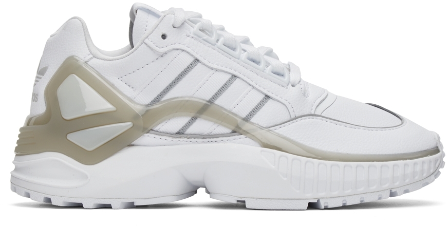 adidas Originals White ZX Wavian Sneakers