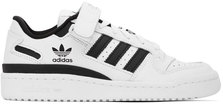 adidas Originals White & Black Forum Low Sneakers